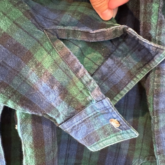 Vintage Quizz New York Plus Cotton Plaid/Chambray Floating Buttondown / 22 - Picture 7 of 11